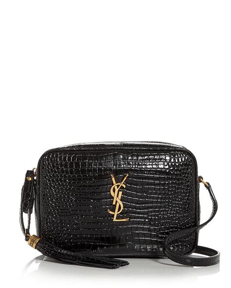 ysl lou bag croc|Saint Laurent Lou Croc Embossed Leather Camera Bag.